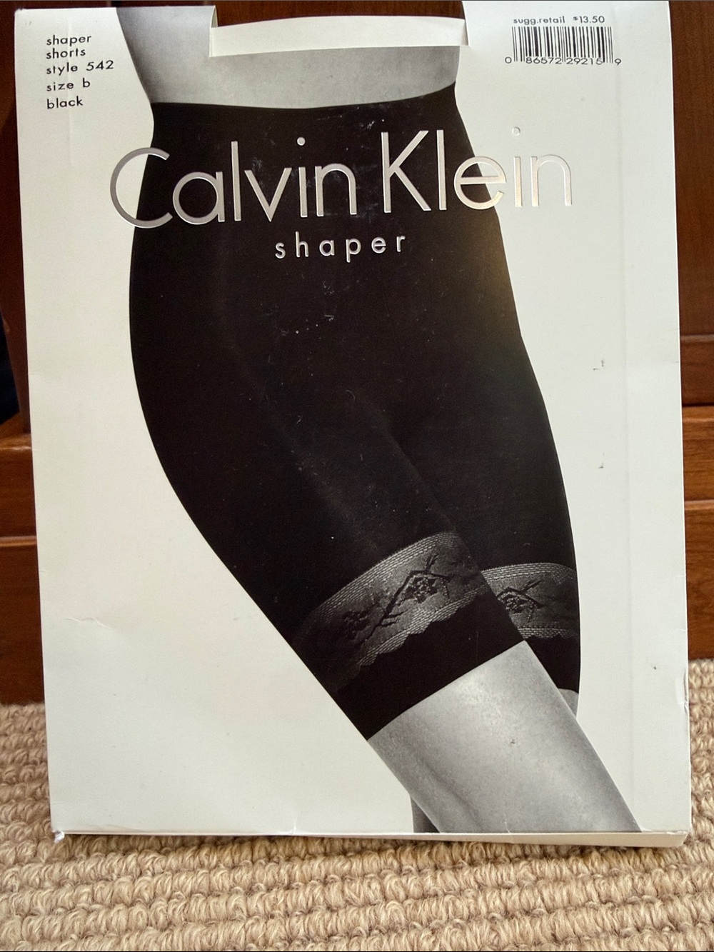 Calvin Klein Black Shaper Shorts with Lace Trim style 542